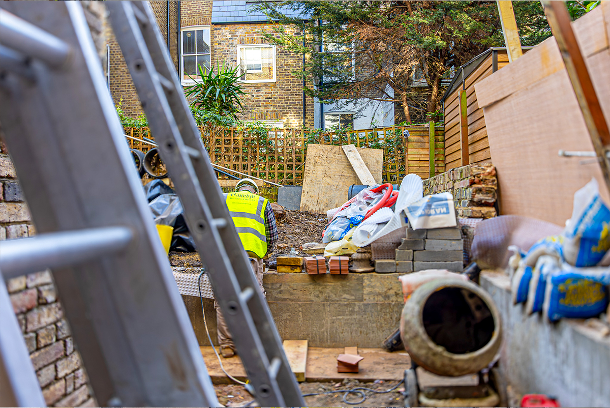 Construction site London